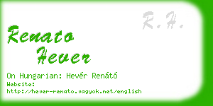 renato hever business card