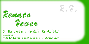 renato hever business card